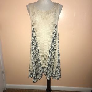 Crochet Cream and Black JoDIFL Dress Mnt condition